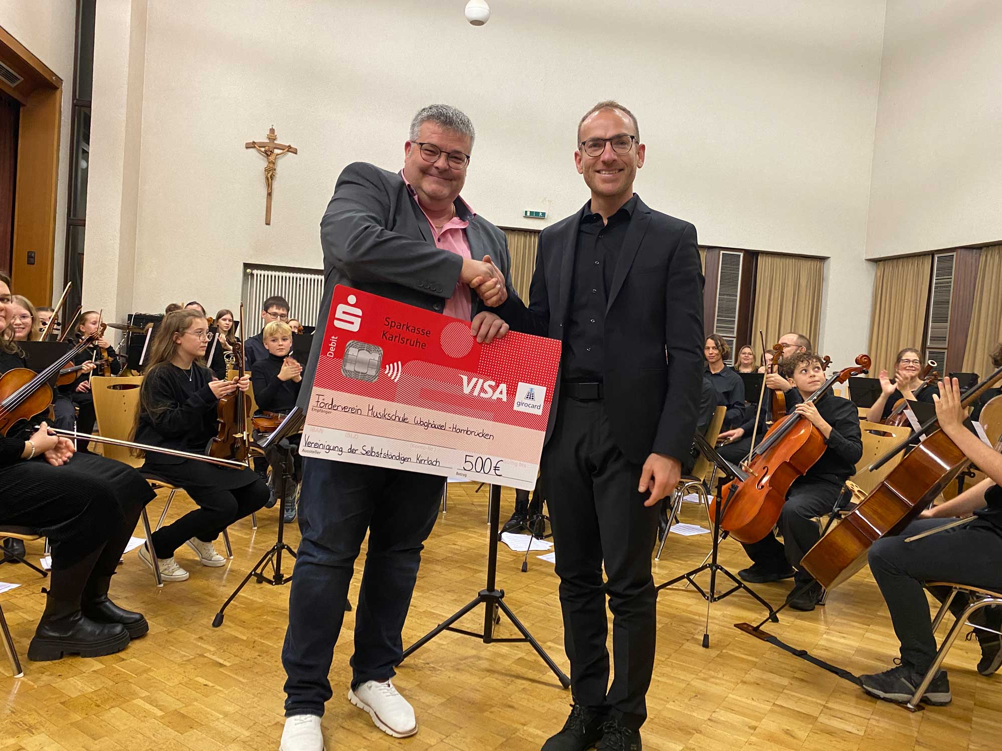 Tolle Spende des VdS Kirrlach an den Förderverein der Musikschule